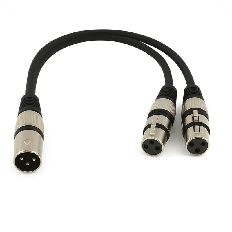 Cabo Splitter Y 1xlr Macho X 2 Xlr Fêmea 20cm