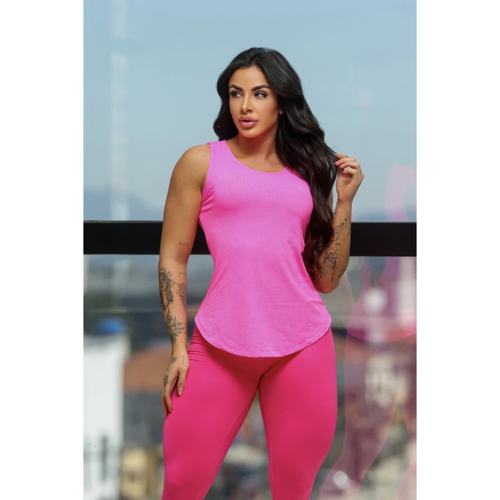 Regata Feminina Fitness Academia Dry fit Poliamida Oval