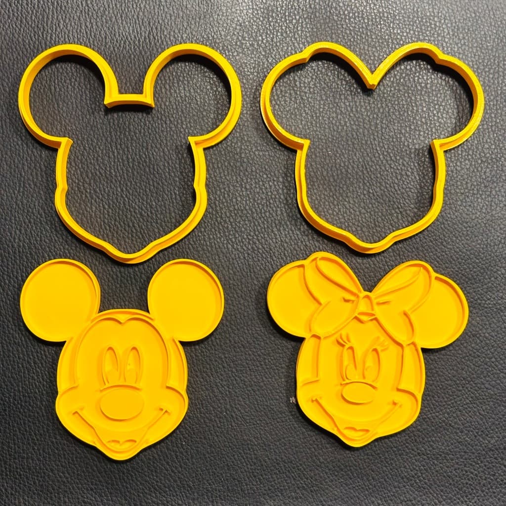 Kit Cortador Marcador do Mickey Mouse Minie Mouse Pasta Cookie Pasta Americana Biscoito