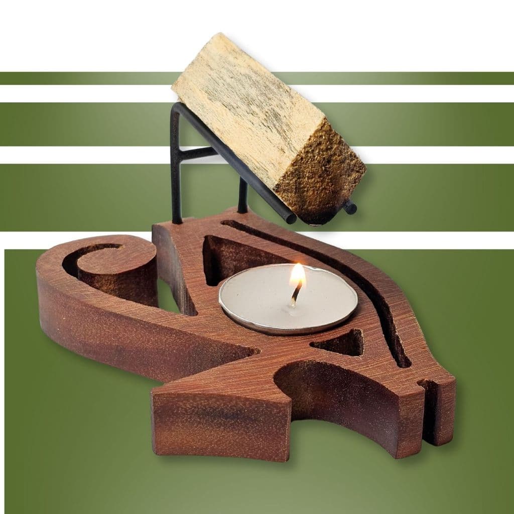 Suporte Incensário para Palo Santo ÓRUS 50g 10 Velas descarrego limpeza energetica