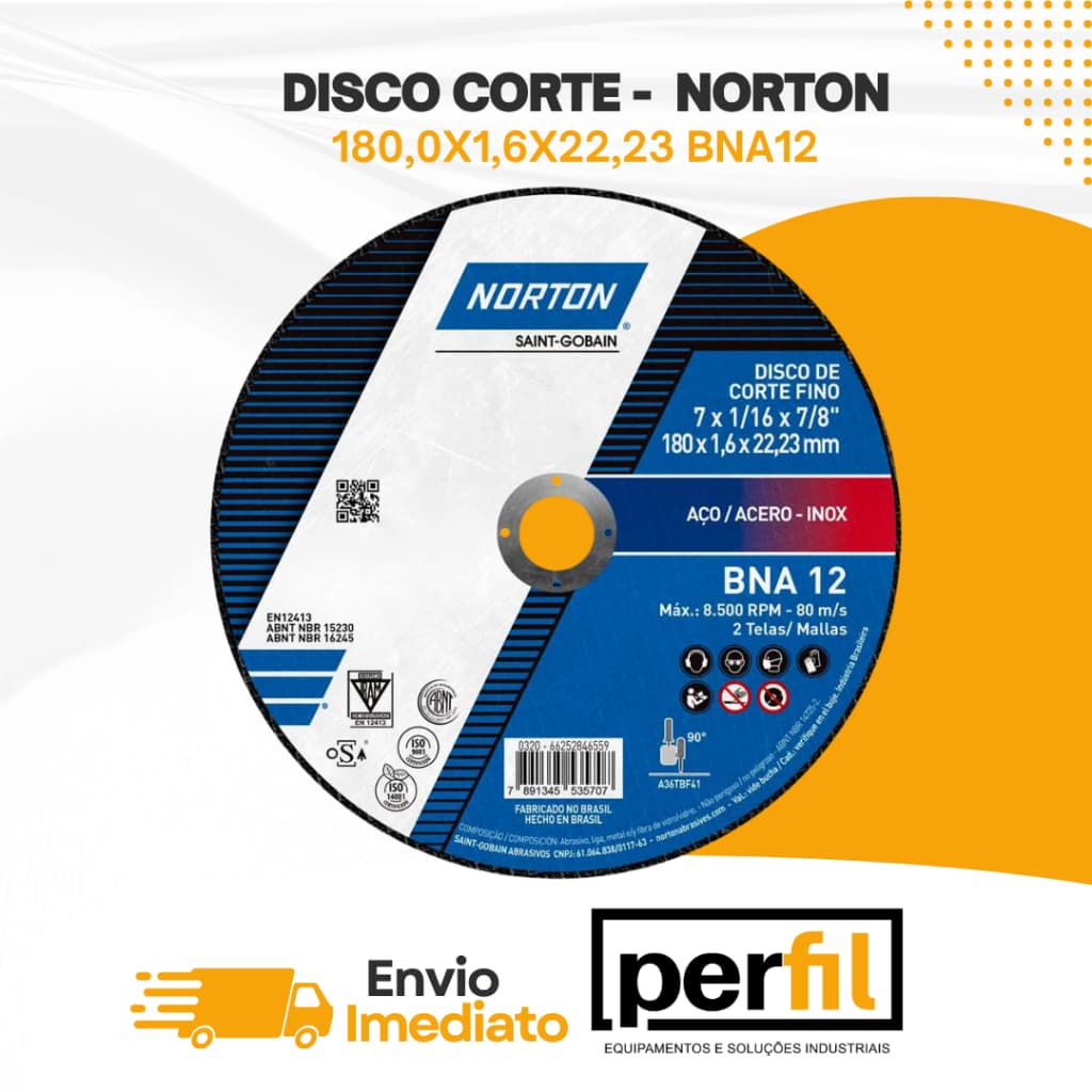 DISCO CORTE 180,0X1,6X22,23 BNA12 -  NORTON