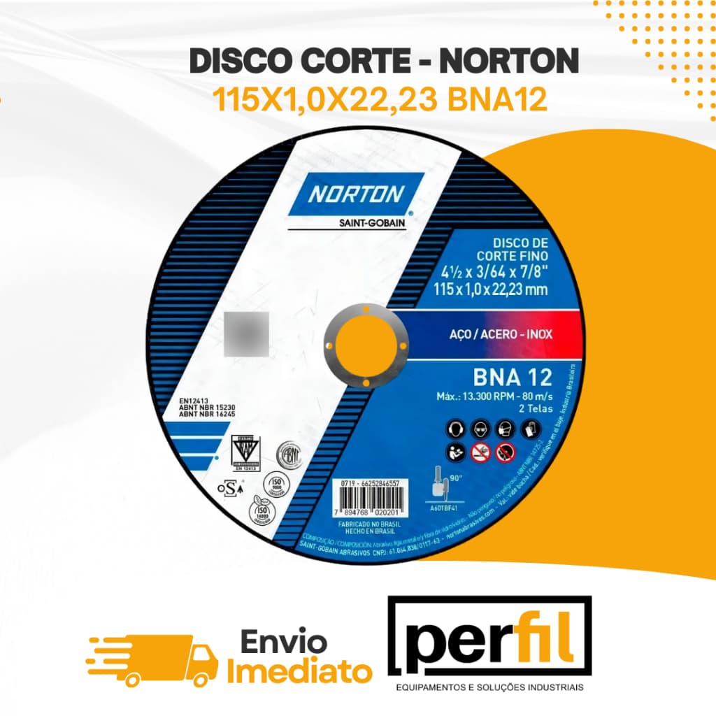 DISCO CORTE 115X1,0X22,23 BNA12 - NORTON