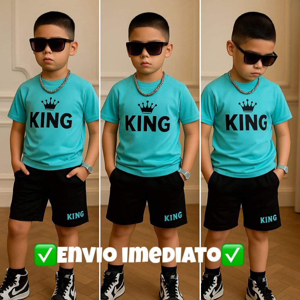 Conjunto de Menino Camiseta e Bermuda Dry Fit – Look Fresquinho e Moderno