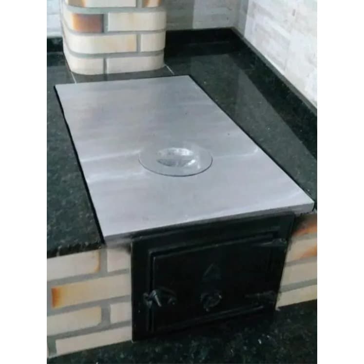 Chapa Fogao A Lenha Aluminio Fundido 45x65 Lixado Fosco