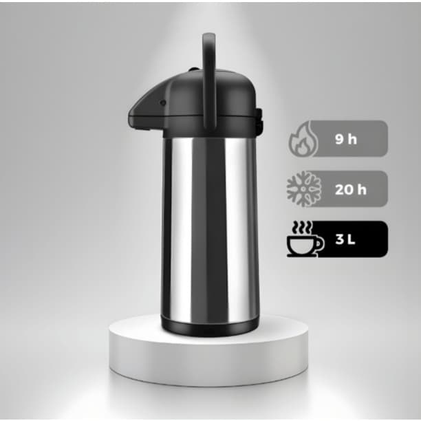 Garrafa Térmica Invicta 3 Litros Aço Inox Inquebrável