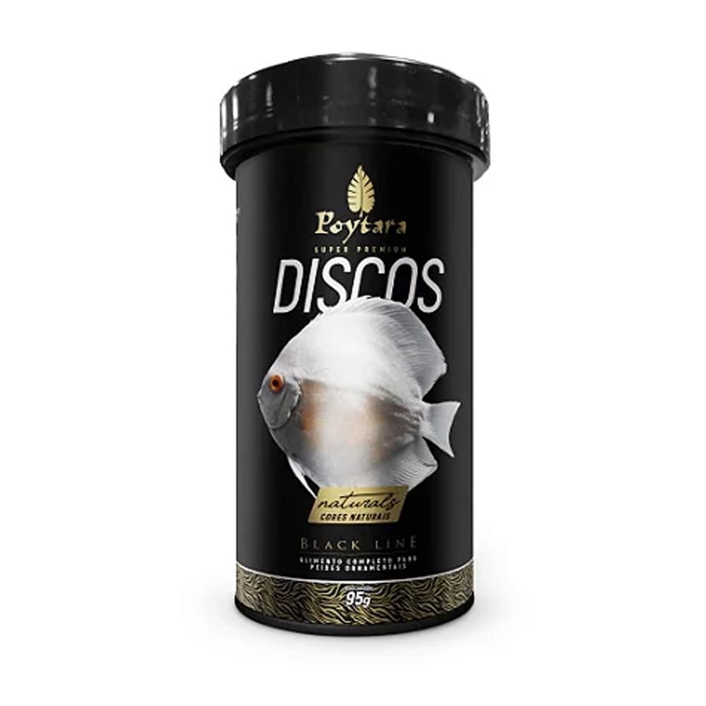 Ração Para Peixes Poytara Discos Naturals Black Line 95g