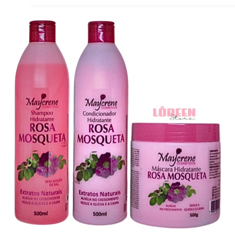 Rosa Mosqueta Maycrene – Antiqueda, Anticaspa, Hidratação, Brilho e Crescimento Capilar