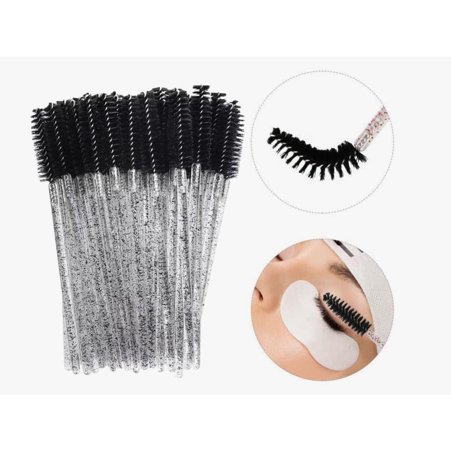 Escovinha sobrancelhas cilios maquiagem descartavel beleza henna glitter