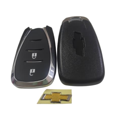 CARCAÇA DE CHAVE CANIVETE GM 2B TRACKER CRUZE COM LÂMINA - ACOMPANHA ADESIVO DE ALUMÍNIO