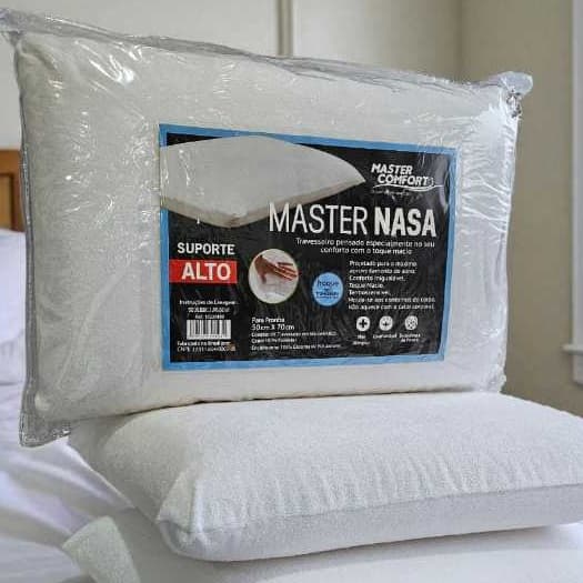 KIT COM 02 TRAVESSEIROS NASA MASTER VISCOELASTICO ORIGINAL TOQUE MACIO