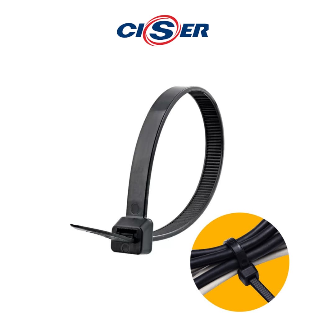Kit 100 Abraçadeira Nylon Enforca Gato Cintas Plásticas Presilha Resistente Ciser 3,6 x 150mm