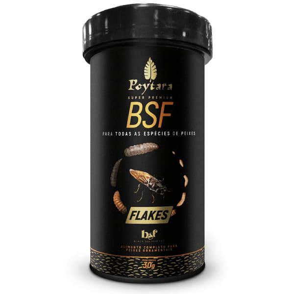 Ração Para Peixes Poytara Bsf Black Soldier Fly Flakes 30G
