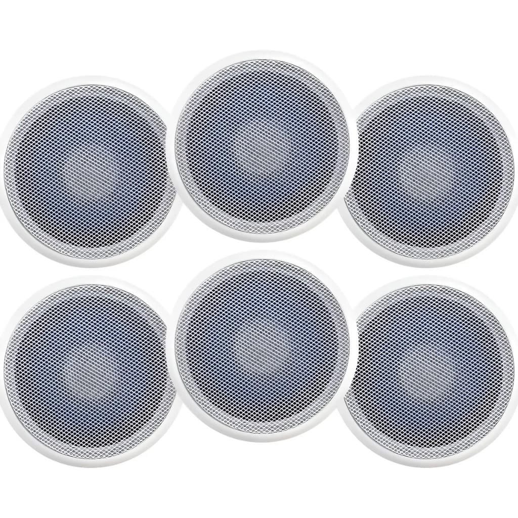 Kit 6 Caixas Som De Embutir Arandela 5pol 55w Som Ambiente Branco Áudio Residencial Comercial