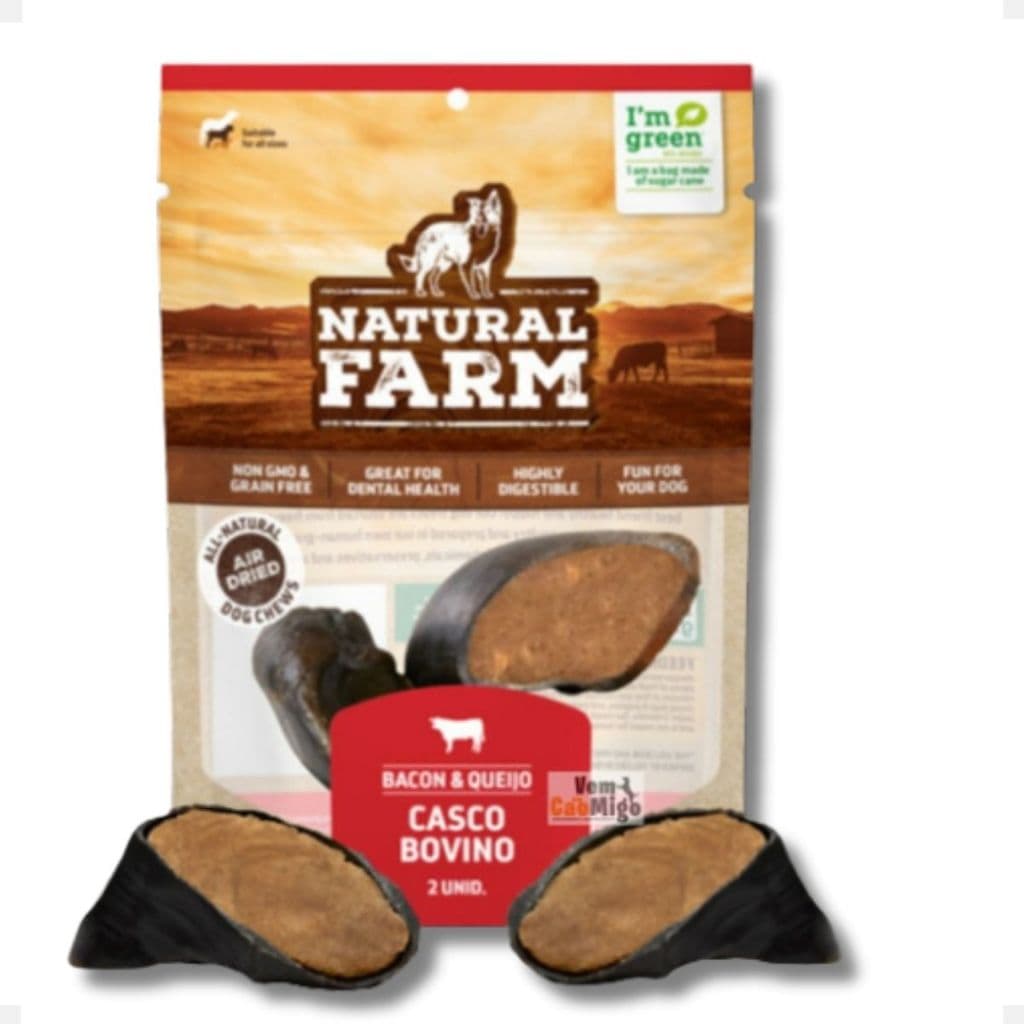 Mordedor Natural Farm Casco Bovino Recheado Queijo Bacon