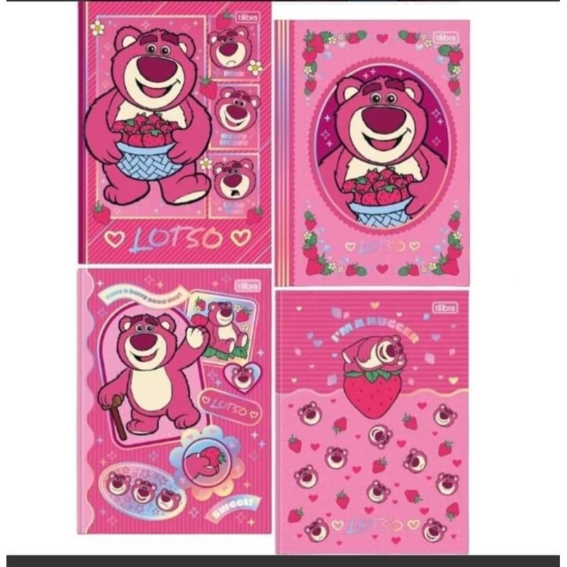 Caderno Brochura Colegial Lotso 80 Folhas | Capa DURA | Miolo Super Decorado
