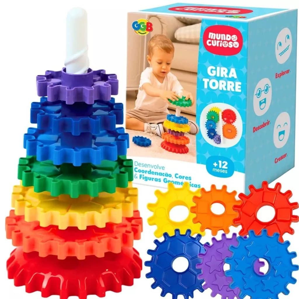Brinquedo Didático Giro Mágico + Minhas Primeiras Formas Brinquedo Educativo Para Autismo Infantil