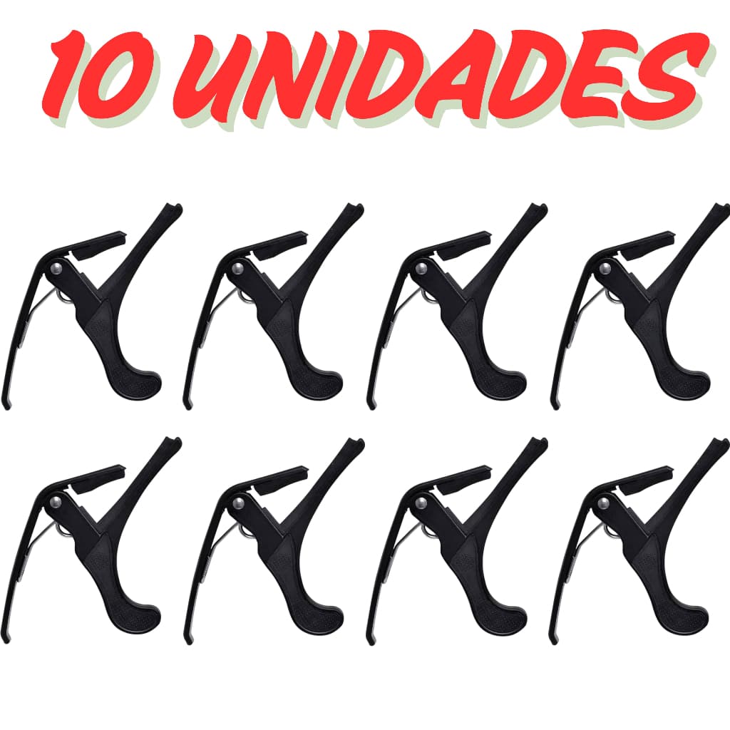 kit com 10 capotrastes braçadeira capo violao aço nylon guitarra ukulele profissional