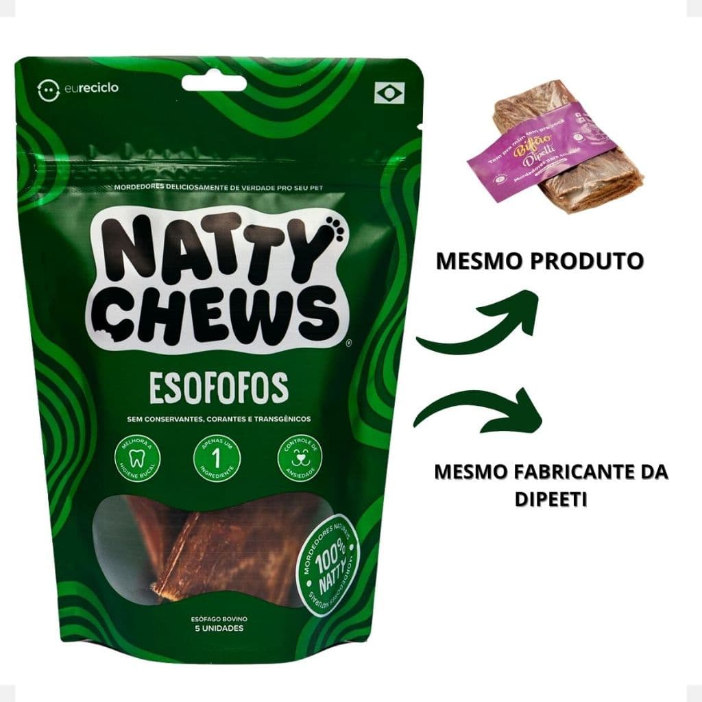 Esofago Bovino natural 05 unidades em tiras largas