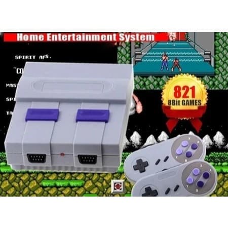 Super Game SN-03 Console Retro Anos 80 E 90 mini 821 Jogos 8 Bits 2 Controles HDMI