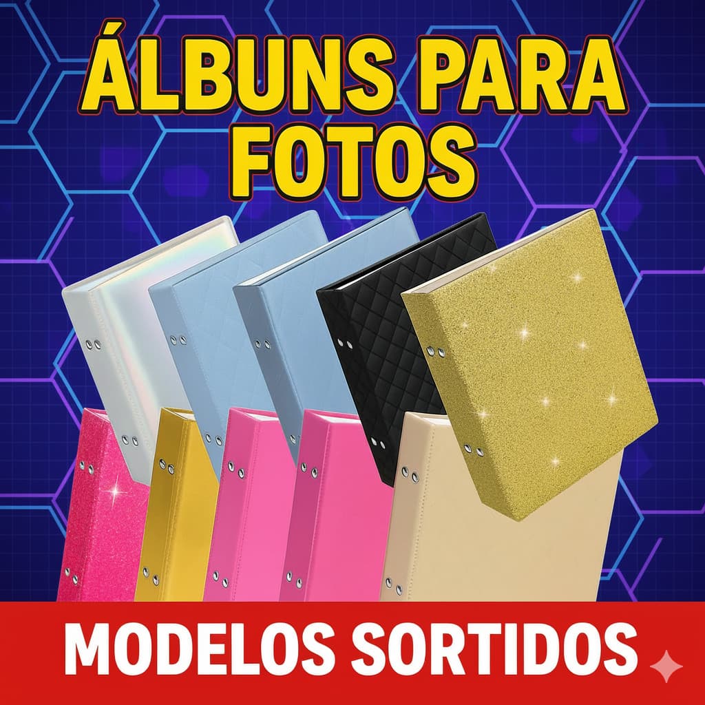 Álbum de Fotos 10x15 Top Premium – Couro Neon Moderno