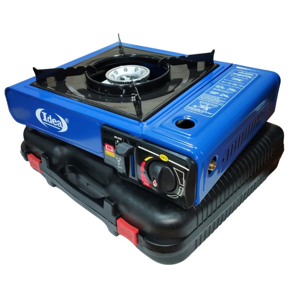 Fogão Portátil Flex 1 Boca Com Acendimento Automático + Maleta P/ Casa Camping Praia Com Maleta