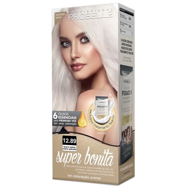 Tinta 12.89 Louro Extra Claro Pérola Super Bonita tintura probelle