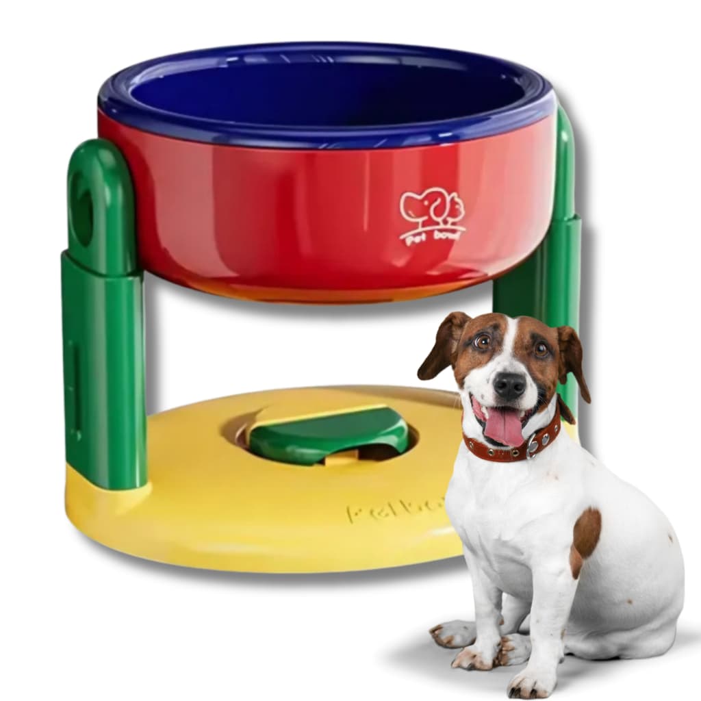 Comedouro Bebedouro Pet Com Ventosa Regulagem De Altura Cachorro Gato Dispenser Vasilha Tigela Pote Pet