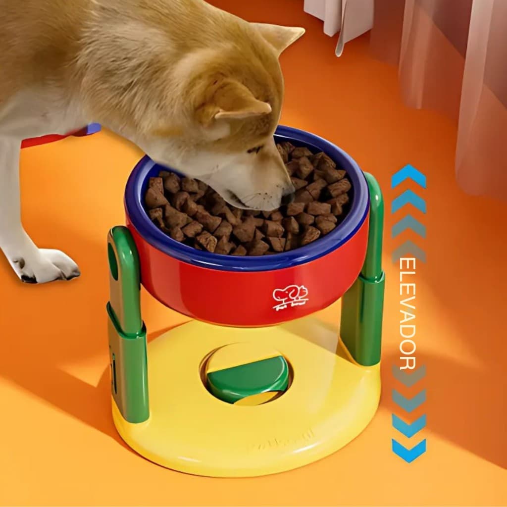 Tigela Comedouro Bebedouro Pet Com Ventosa Regulagem De Altura Cachorro Gato Dispenser Vasilha Tigela Pote Pet