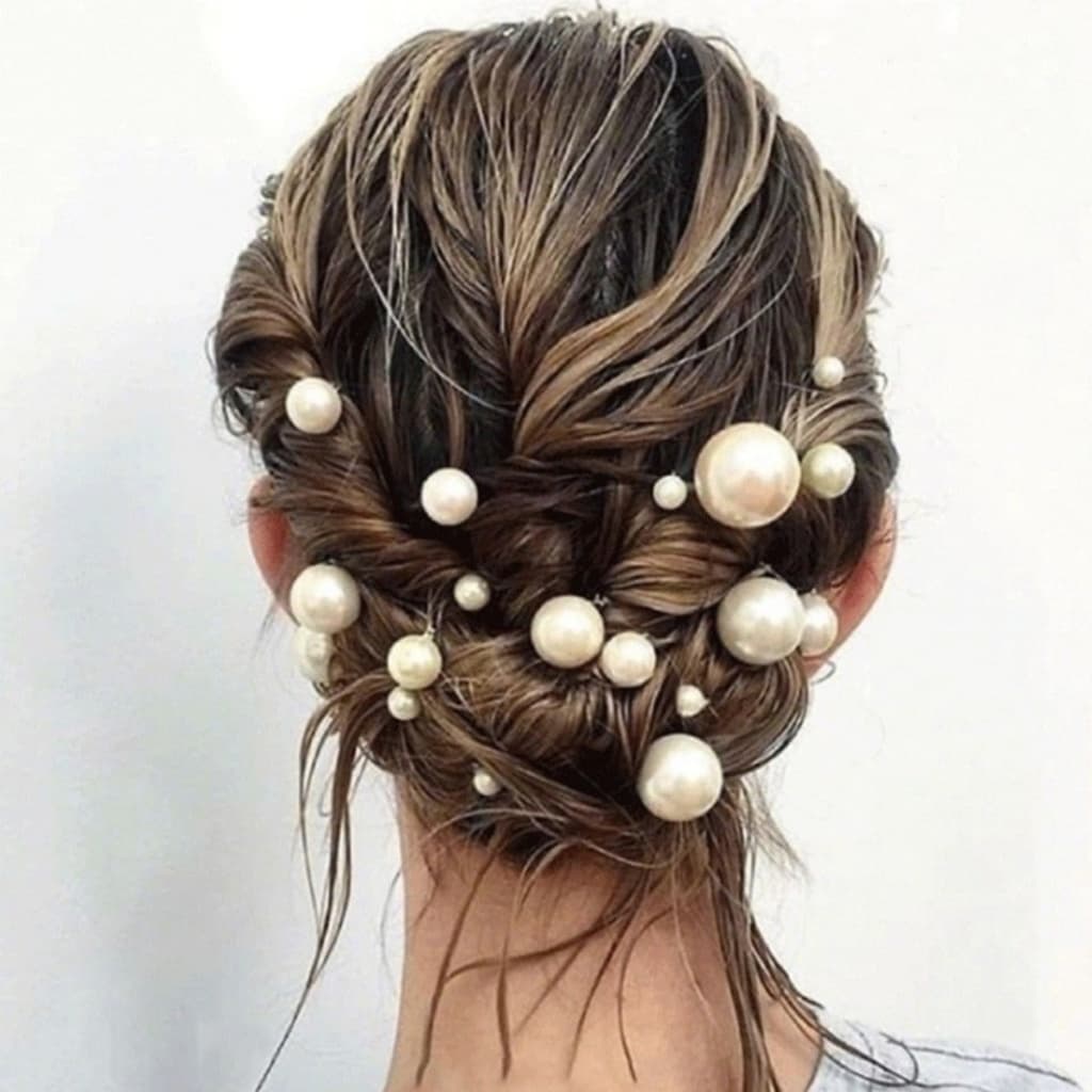 Kit 18pcs Grampos de Cabelo com Pérolas Acessório para penteados Noivas madrinhas, formandas Festas Perolas Elegante