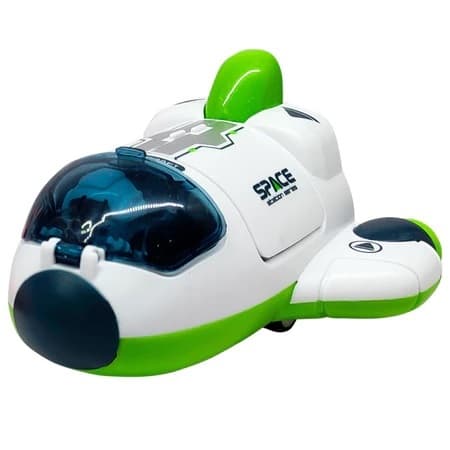 Conjunto de brinquedos espaciais: nave espacial, foguete e boneco de ação, presente de Ano Novo