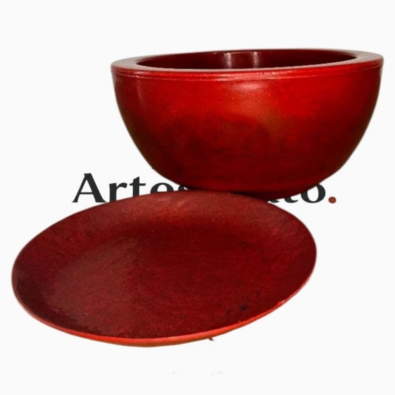 kit/2.unidade vaso.polietileno bacia marmorizada vermelha.N1 para plantas