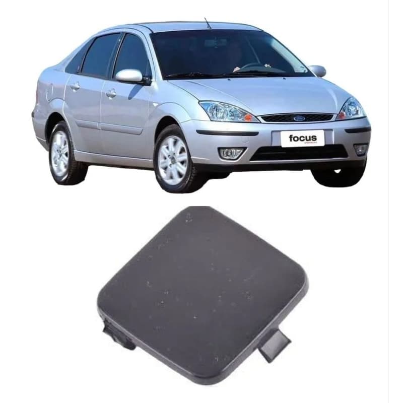 Tampa de Reboque Parachoque Traseiro Ford Focus Hatch 2009 a 2013 – Moldura / Acabamento / Tampinha