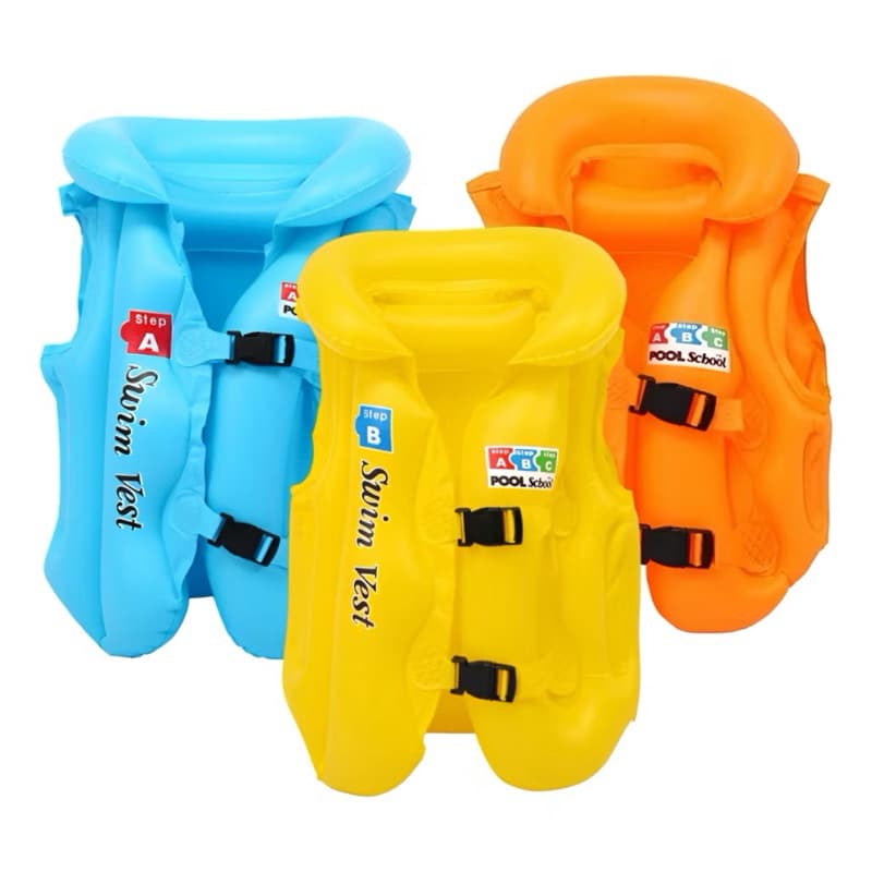 Boia Inflável Colete Proteção Piscina Lagos E Rios Tamanho M Cores Rosa Azul Amarelo Amarelo