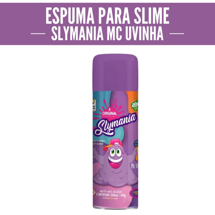 Slymania Mc Uvinha Espuma Para Slime Roxo 200ml