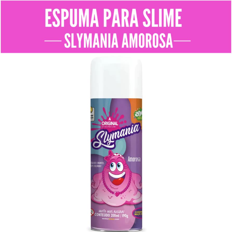 Slymania Amorosa Espuma Para Slime Rosa 200ml