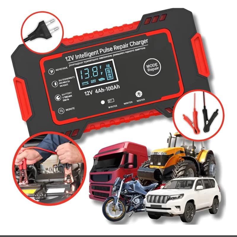 Carregador de bateria automotivo inteligente 12 V Display Digital Automáticas Carregador De Bateria