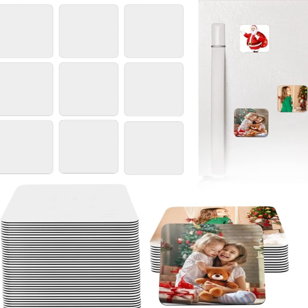 Kit 30 Ímã De Sublimação Geladeira E Adesivo Para Diy Foto