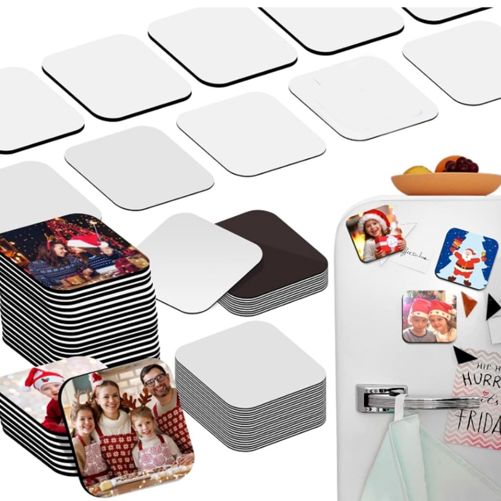 Kit 45 Ímã De Sublimação Geladeira E Adesivo Para Diy Foto