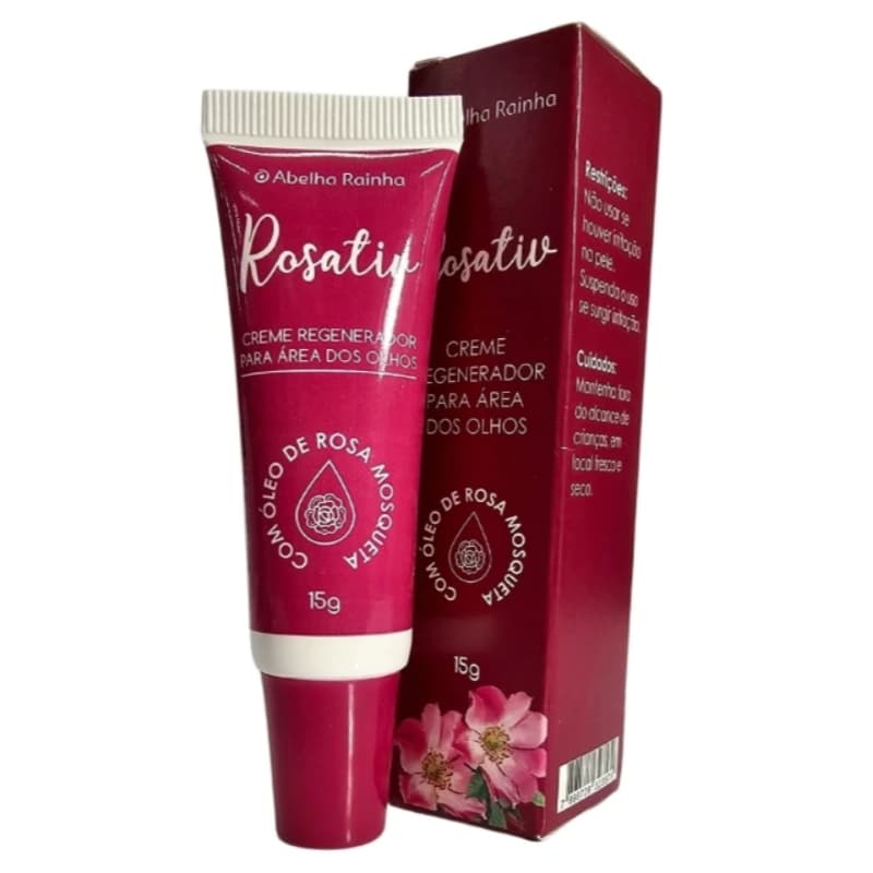 Creme para Área dos Olhos com Óleo de Rosa Mosqueta Rosativ Abelha Rainha - 15g