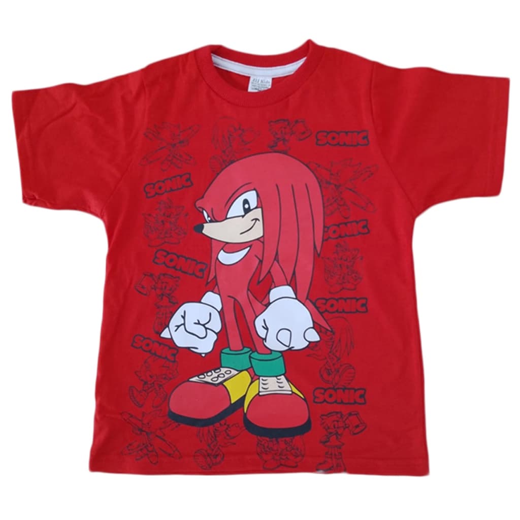 Knuckles the echidna Camiseta infantil algodão Tails Sonic
