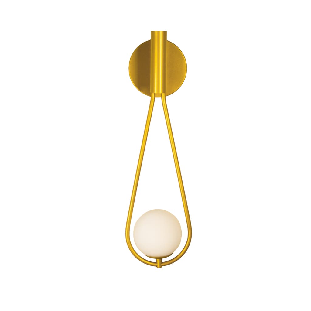 Luminária Arandela Parede Gota Tubo Globo Vidro Sala Dourado