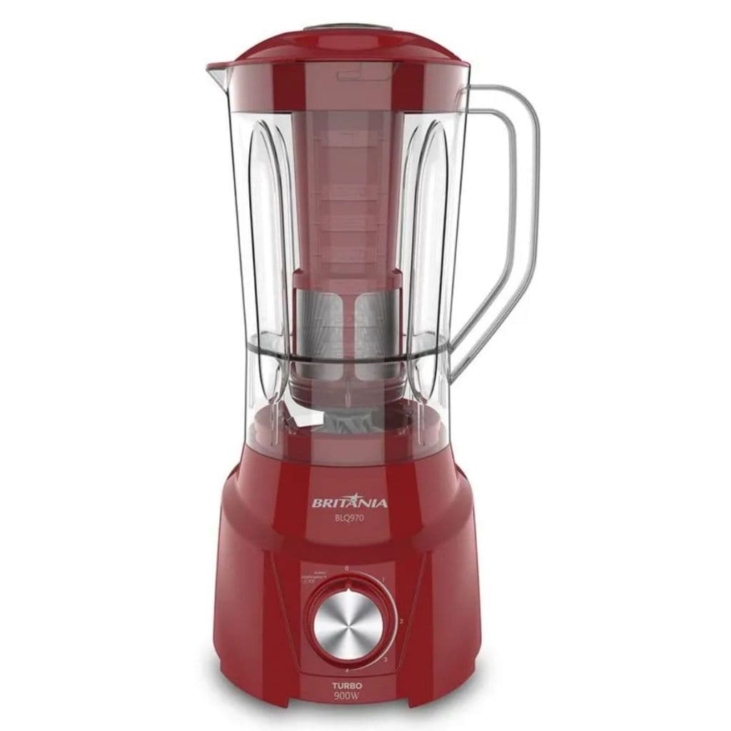 Liquidificador Turbo Capacidade 2,6L 900W 4 Velocidades com Filtro Função Autolimpeza Britânia