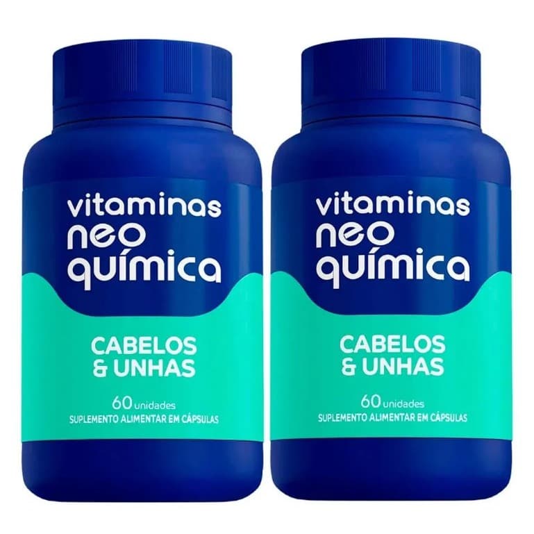 Kit 2 Vitaminas Cabelo E Unhas Pele 120 Capsulas Neo Quimica