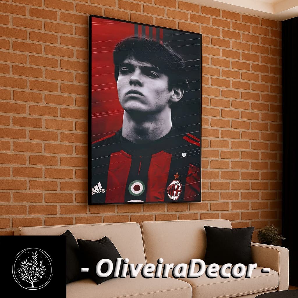 QUADRO DECORATIVO JOGADOR KAKA FUTEBOL ESPORTE TAMANHO 60x40 - DECORAR SALA QUARTO ESCRITORIO