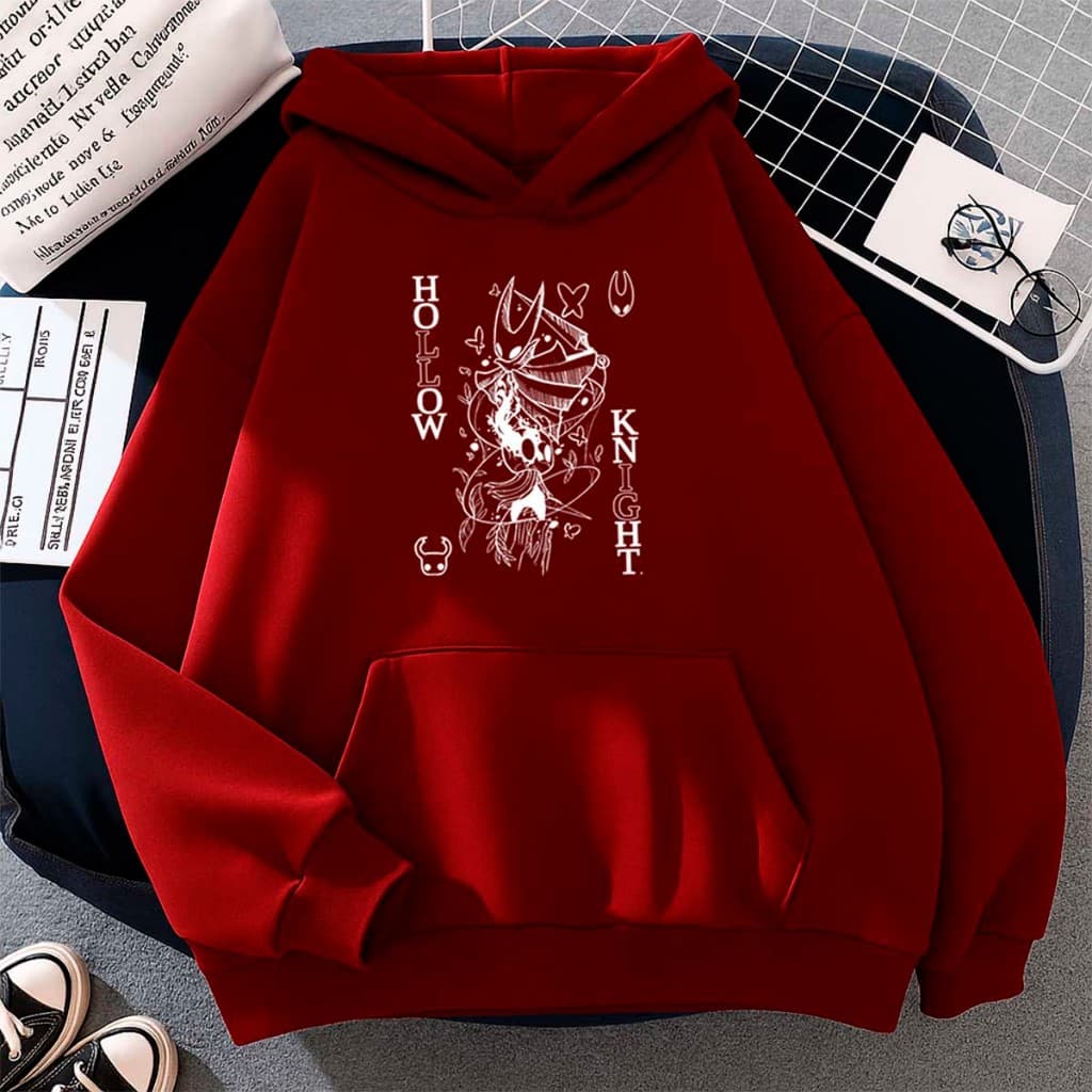 Moletom Canguru Capote C/Capuz Premium Unissex Blusa Inverno Streetwear Hollow Knight Sing Song Hornet Game Jogo Old