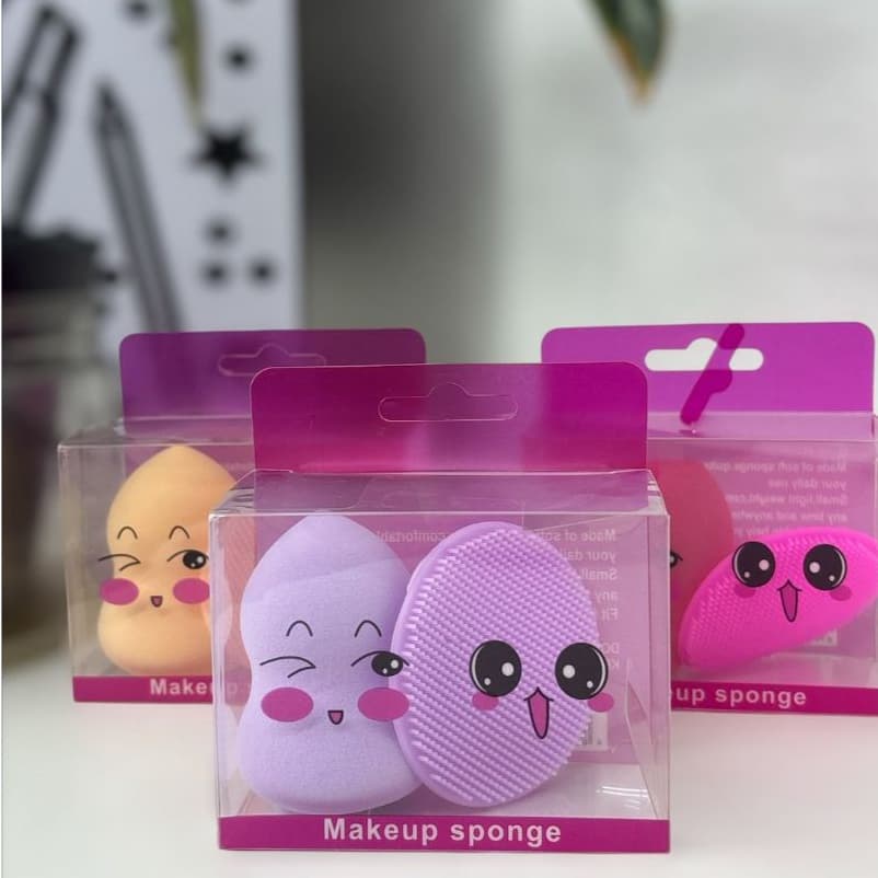 Kit Esponja de Maquiagem + Massageador Facial