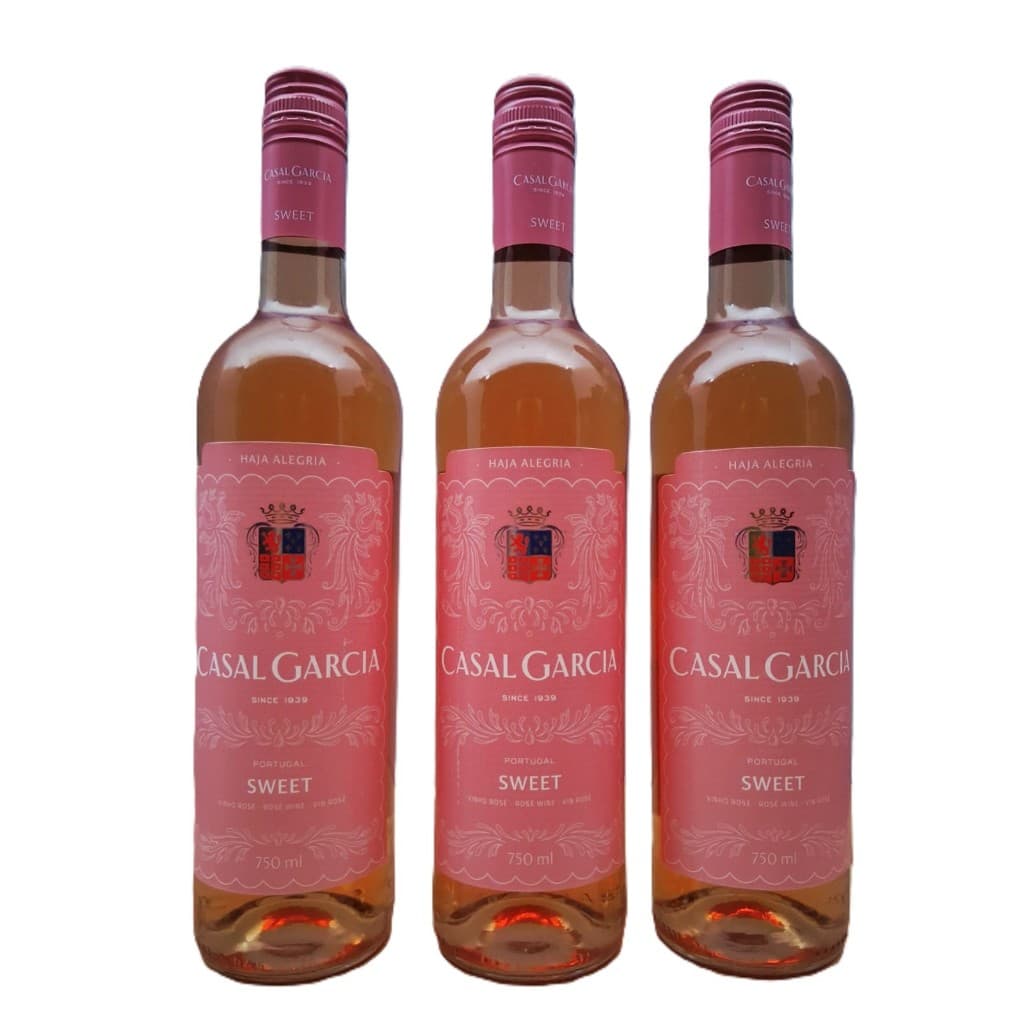 Kit Vinho Português Casal Garcia Sweet Rose 750ml 3 unidades