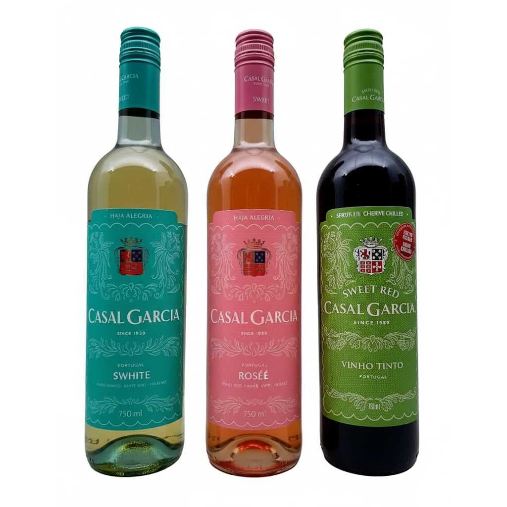 Kit Vinho Casal Garcia Sweet Rose + Red + Branco 750ml Cada