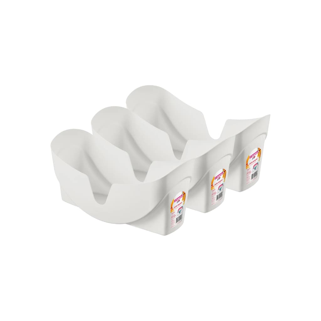Kit 3 Porta Tampas de Plastico Organizador Cozinha Armario Sanremo Branco