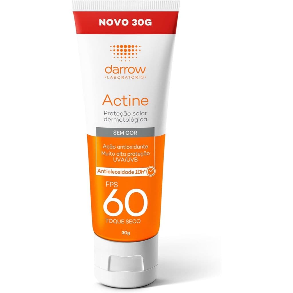 Protetor Solar Darrow Actine Toque Seco FPS60 30/40g